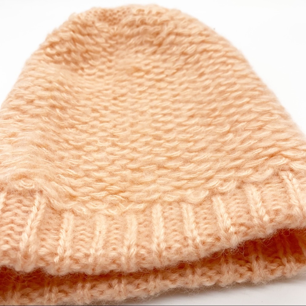 Majestic Filatures Deluxe Girl’s Knit Beanie in Peach - Picture 3 of 5
